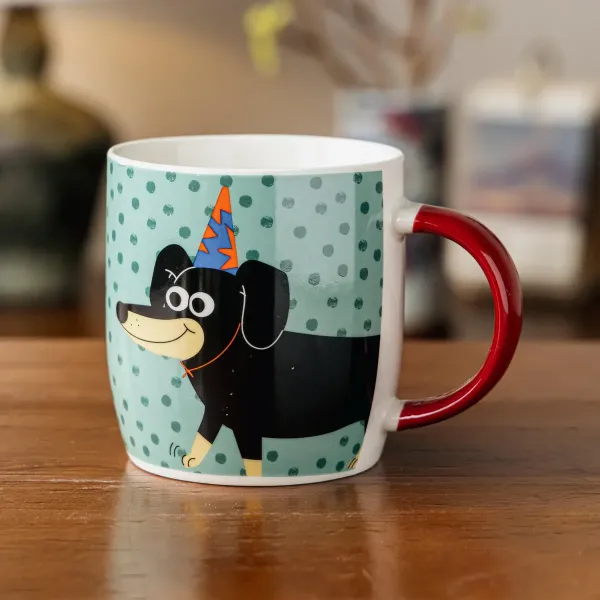 Taza 350 ml Cerámica Gatos/Perros Colores Surtidos